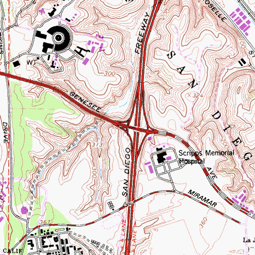 Topographic Map of Interchange 29, CA