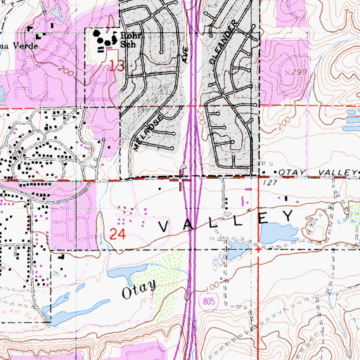 Topographic Map of Interchange 3, CA