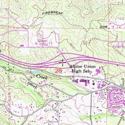 Topographic Map of Interchange 30, CA
