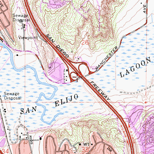 Topographic Map of Interchange 39, CA