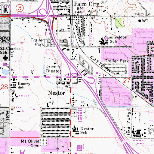 Topographic Map of Interchange 4, CA