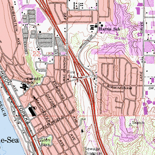 Topographic Map of Interchange 40, CA