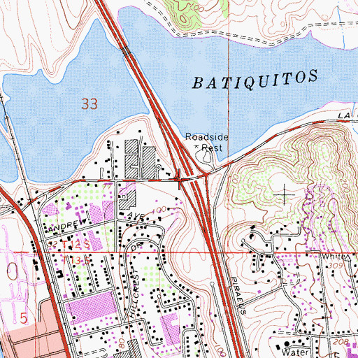 Topographic Map of Interchange 44, CA