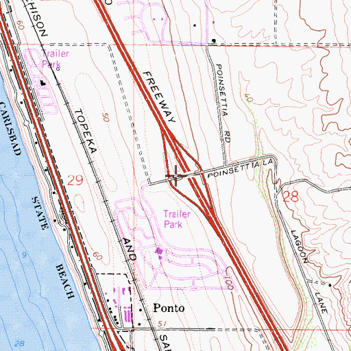 Topographic Map of Interchange 45, CA