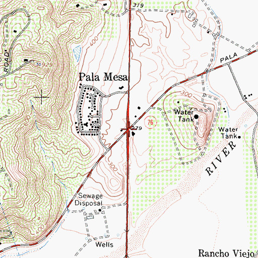 Topographic Map of Interchange 46, CA