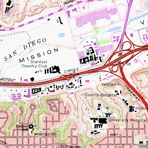 Topographic Map of Interchange 4A, CA