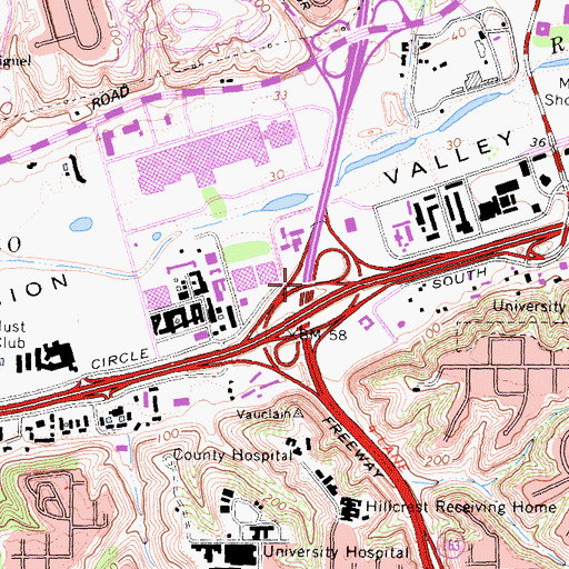 Topographic Map of Interchange 4C, CA