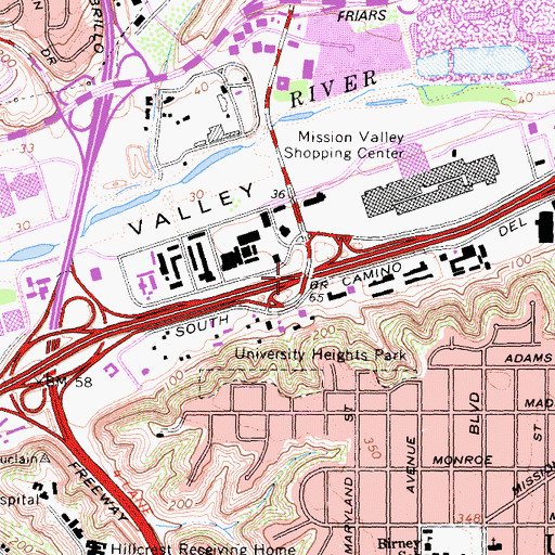 Topographic Map of Interchange 5, CA