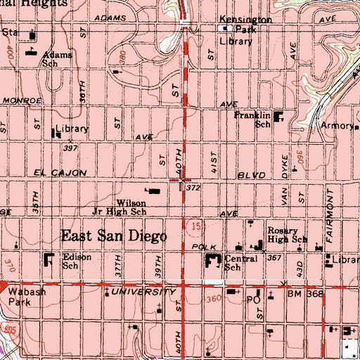 Topographic Map of Interchange 5B, CA