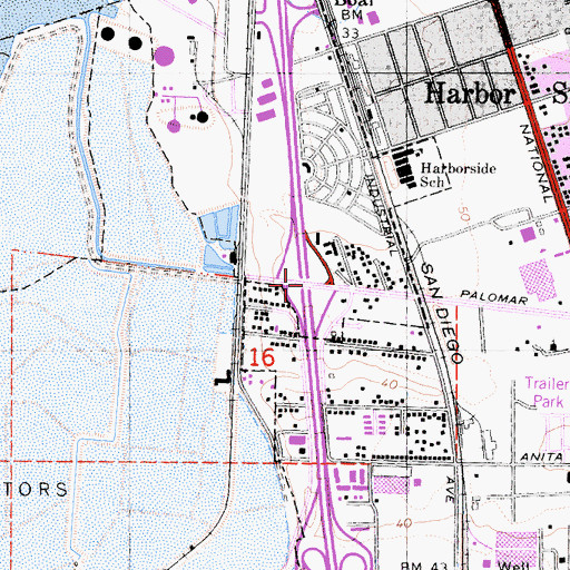 Topographic Map of Interchange 6, CA