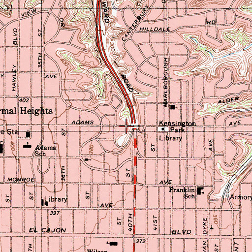 Topographic Map of Interchange 6A, CA