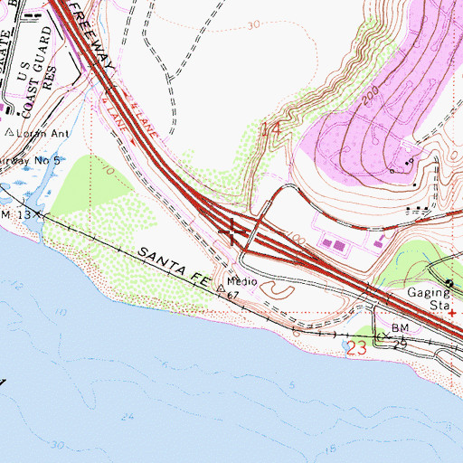 Topographic Map of Interchange 71, CA