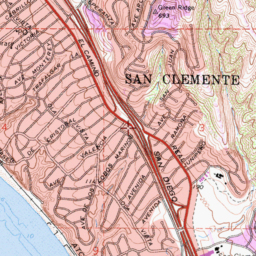 Topographic Map of Interchange 74, CA