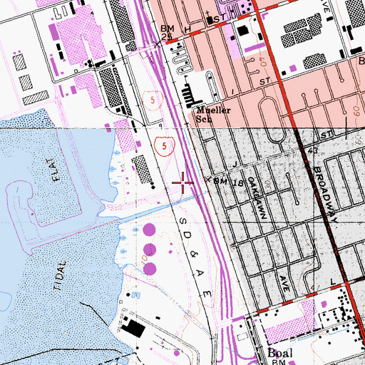 Topographic Map of Interchange 7B, CA