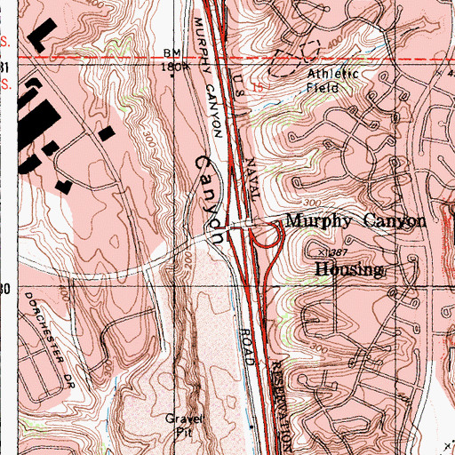 Topographic Map of Interchange 8, CA