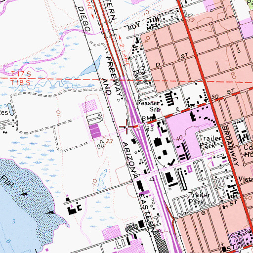 Topographic Map of Interchange 8B, CA