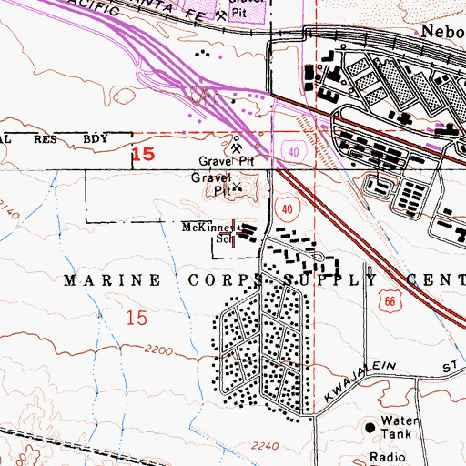 Topographic Map of McKinley Elementary School, CA