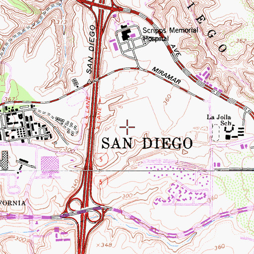 Topographic Map of Perlman Ambulatory Care Center, CA