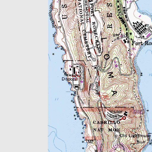 Topographic Map of Point Loma Wastewater Treatment Plant, CA