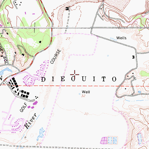Topographic Map of Whispering Palms Water Pollution Control Facility, CA