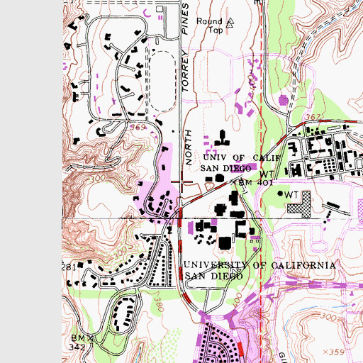 Topographic Map of Muir Field, CA