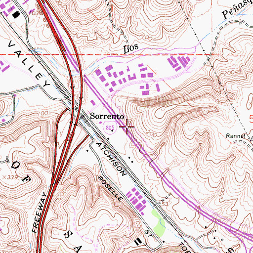 Topographic Map of Carmel Valley Carrier Annex Post Office, CA