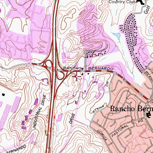 Topographic Map of Rancho Bernardo Annex Post Office, CA