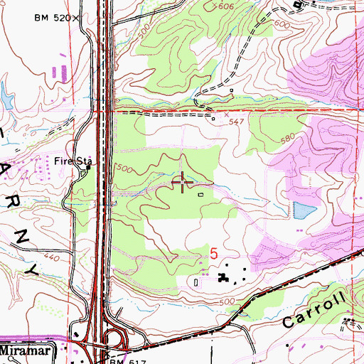 Topographic Map of Scripps Ranch Annex Post Office, CA