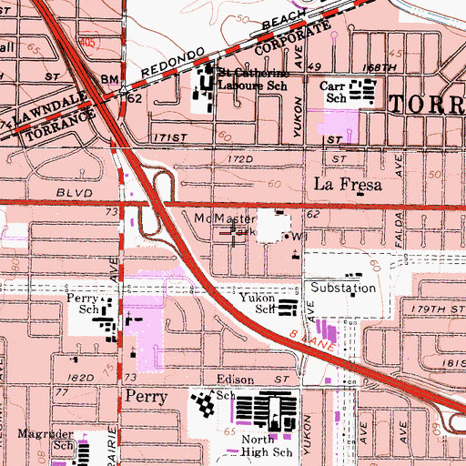 Topographic Map of McMaster Park, CA