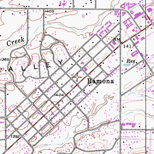 Topographic Map of Hope Vineyard Christian Fellowship Church, CA