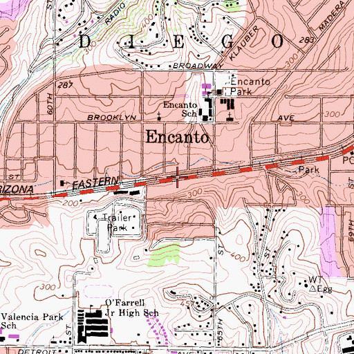 Topographic Map of Iglesia de Dios de la Profecia, CA