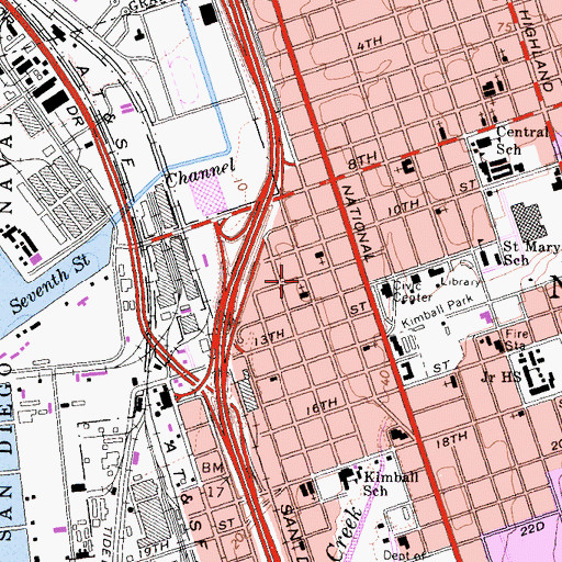 Topographic Map of Iglesia de Dios de la Profecia, CA