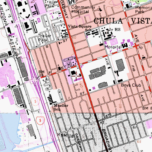 Topographic Map of Iglesia Palabra Viva, CA