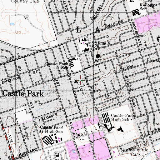 Topographic Map of Iglesia Universal del Reino de Dios, CA