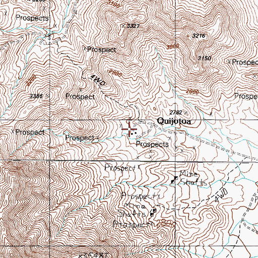 Topographic Map of Quijotoa, AZ