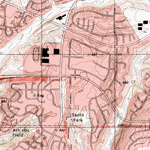 Topographic Map of Jesus Fellowship Church, CA