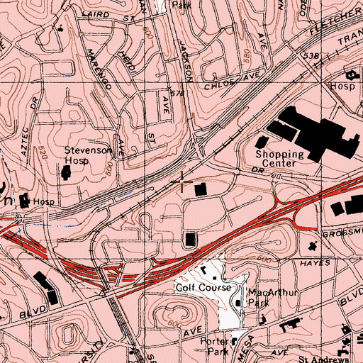 Topographic Map of Journey Community Church, CA