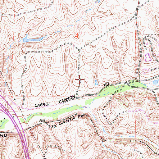 Topographic Map of La Jolla Community Church, CA