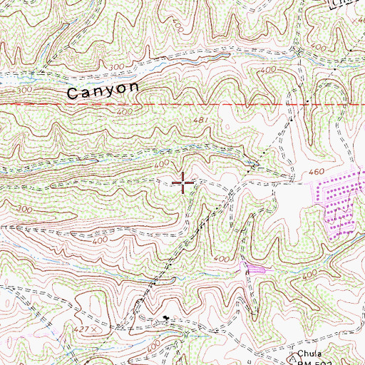 Topographic Map of La Roca Comunidad Cristiana, CA