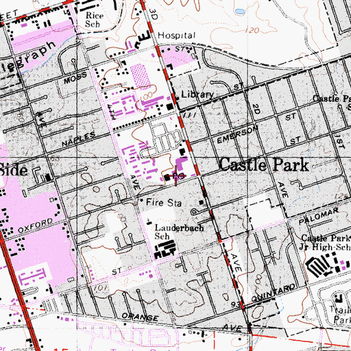 Topographic Map of Life Christian Center, CA
