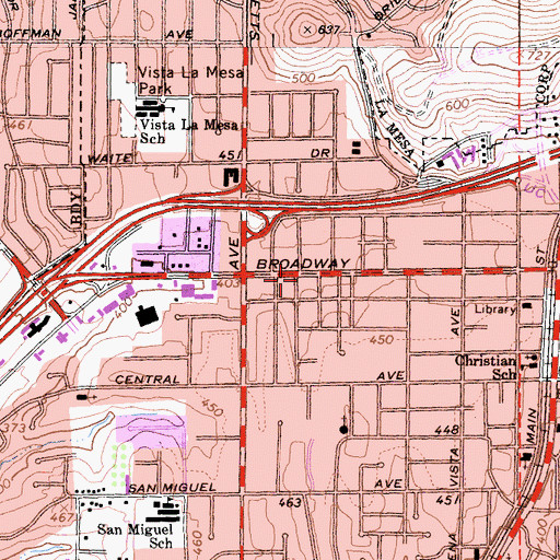Topographic Map of Lighthouse Tabernacle, CA