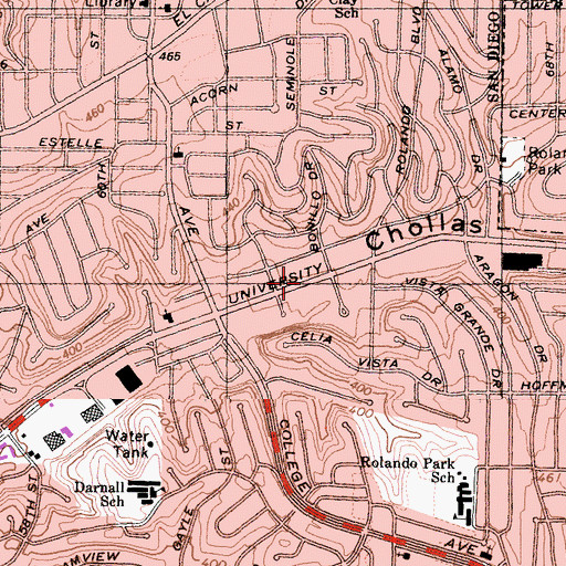 Topographic Map of Living Hope Family Church, CA