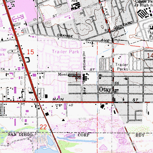 Topographic Map of Otay Head Start, CA