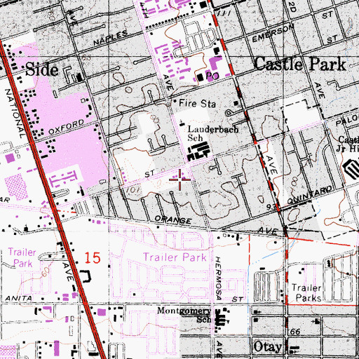 Topographic Map of Palomar Head Start, CA
