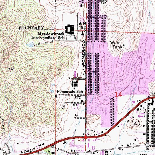 Topographic Map of Poway Christian School, CA