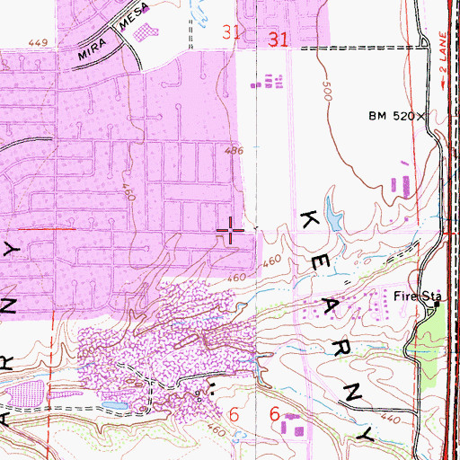 Topographic Map of TRACE School, CA