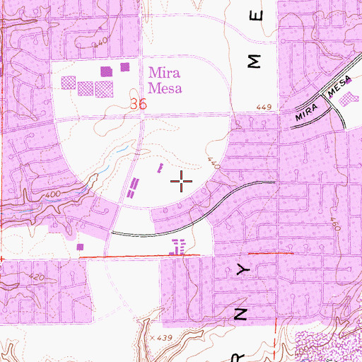Topographic Map of Twain Mesa Satellite School, CA