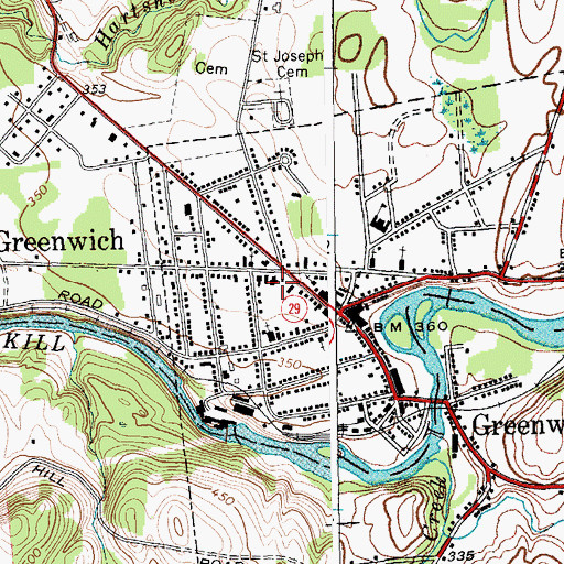 Topographic Map of Washington County Home For Aged Women (historical), NY