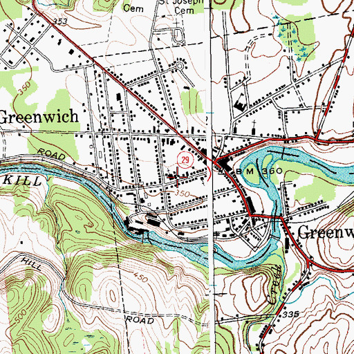 Topographic Map of Saint Joseph's Roman Catholic Church, NY
