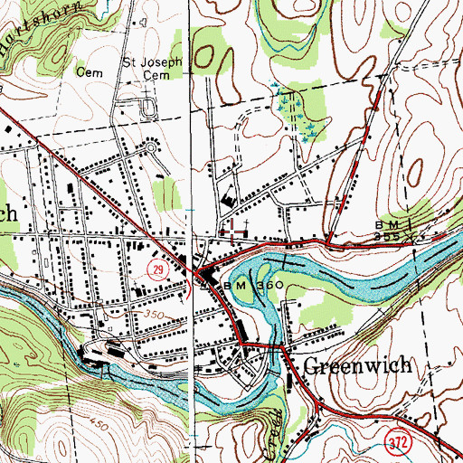 Topographic Map of Centenary United Methodist Church, NY